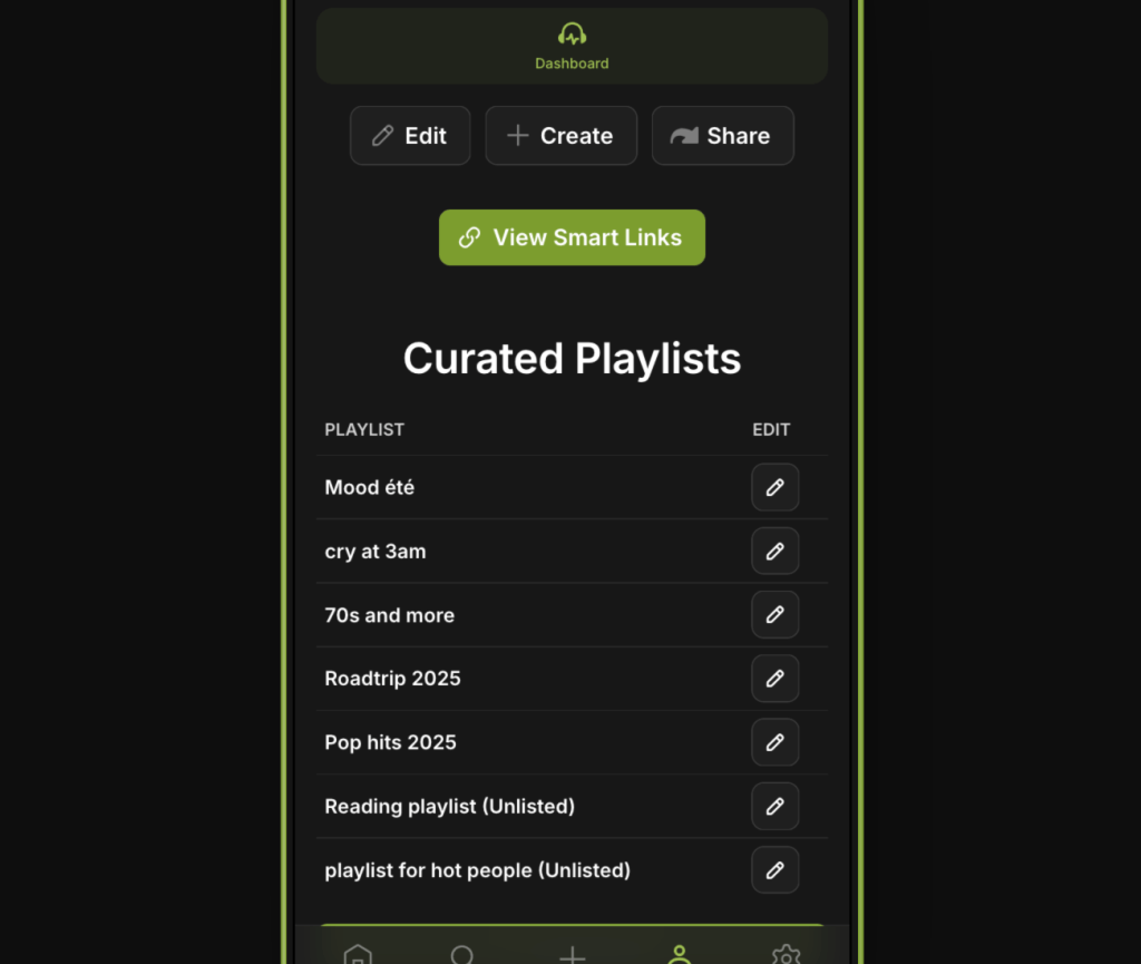 PlaylistFeed Profile Page PlaylistFeed.com